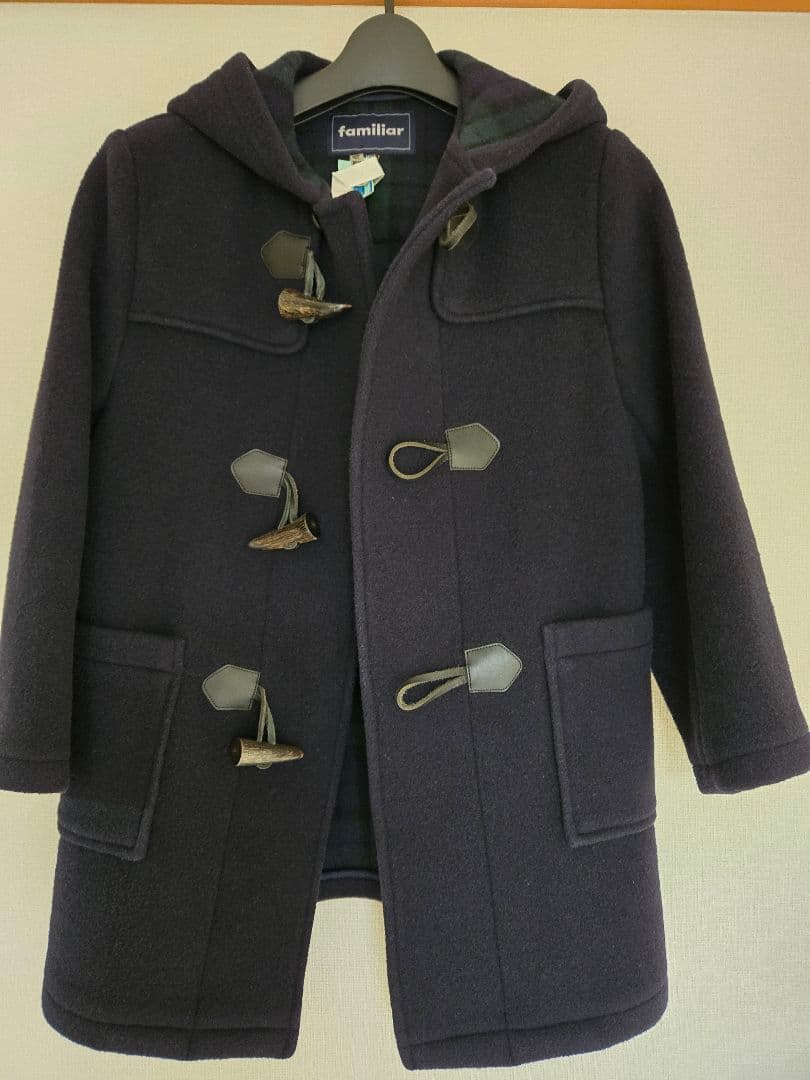 yf　★美品★familiar ダッフルコート 130濃紺
