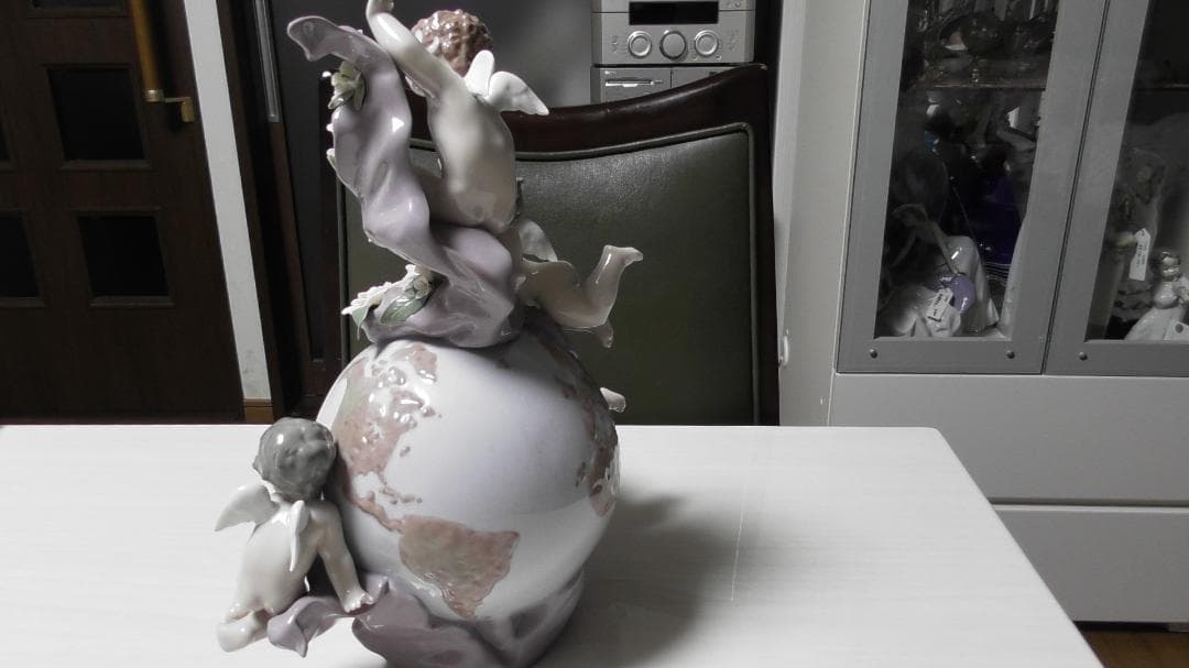 LLADRO　リヤドロ【天使の時計】値下　リアドロ　インテリア　陶器　Ｌ383