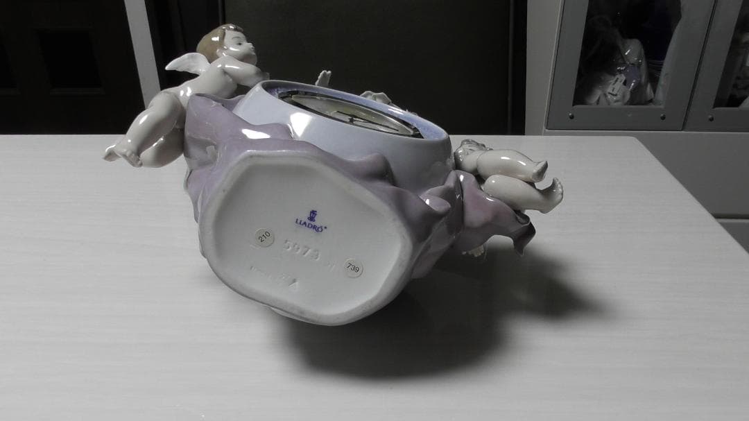 LLADRO　リヤドロ【天使の時計】値下　リアドロ　インテリア　陶器　Ｌ383