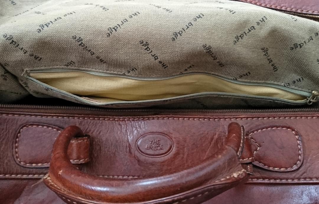 THE BRIDGE ボストンバッグ 茶色　縦30cm×横44cm×幅25cm