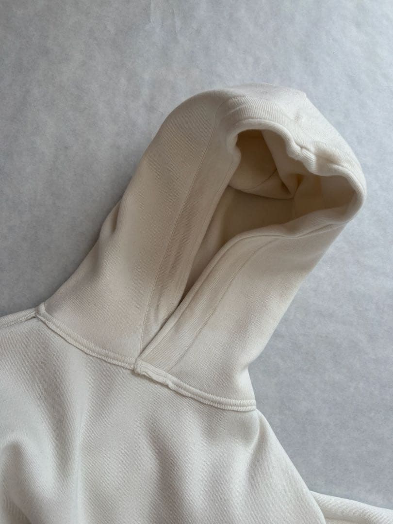 【定番】CABAN コットンカシミヤ プルオーバーパーカー S ホワイト