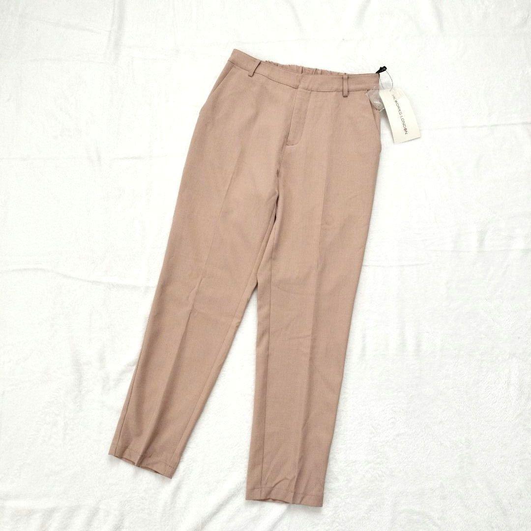 新品★エイチケーワークスロンドン　ノーカラー セットアップ スーツ ベージュ