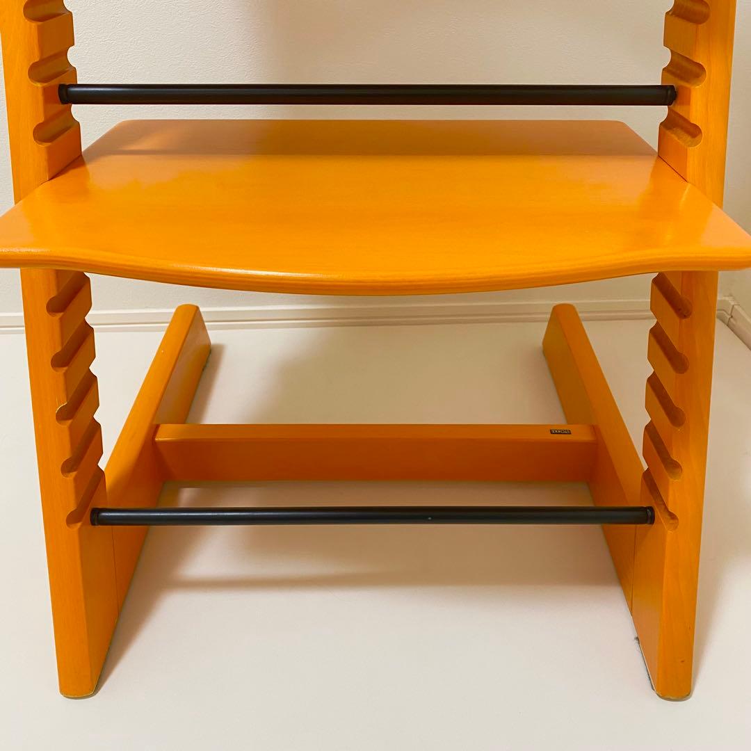 ♢美品♢STOKKE トリップトラップ シリアル4 廃盤色 オレンジ　ハイチェア