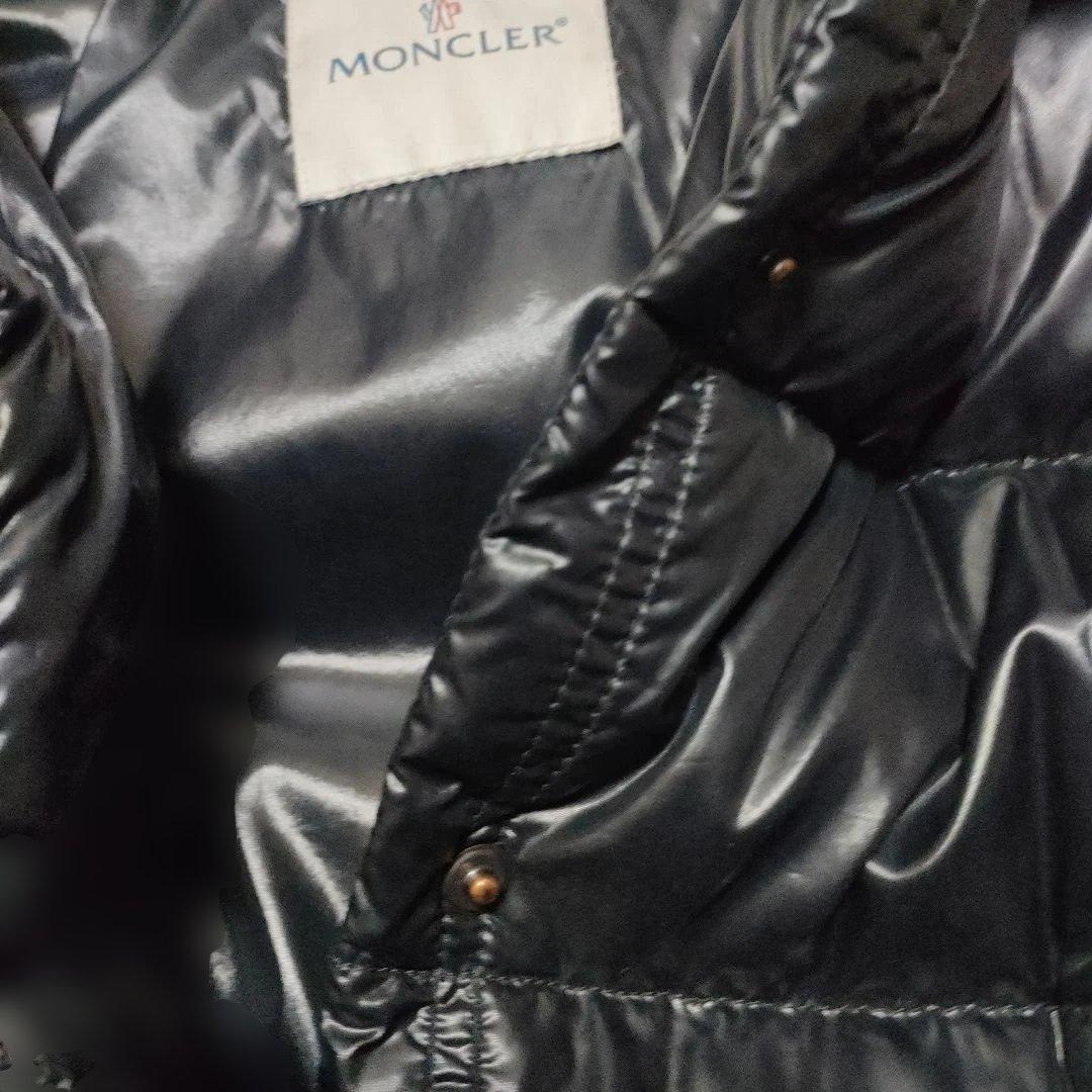 美品　モンクレール　ダウン　コート　ジャケット　1 MEINA 黒フード付き