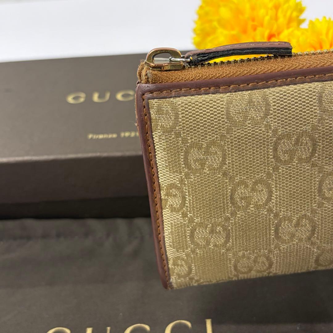 新品同様‼️ グッチ　GUCCI 財布　長財布　GGキャンバス L字ファスナー