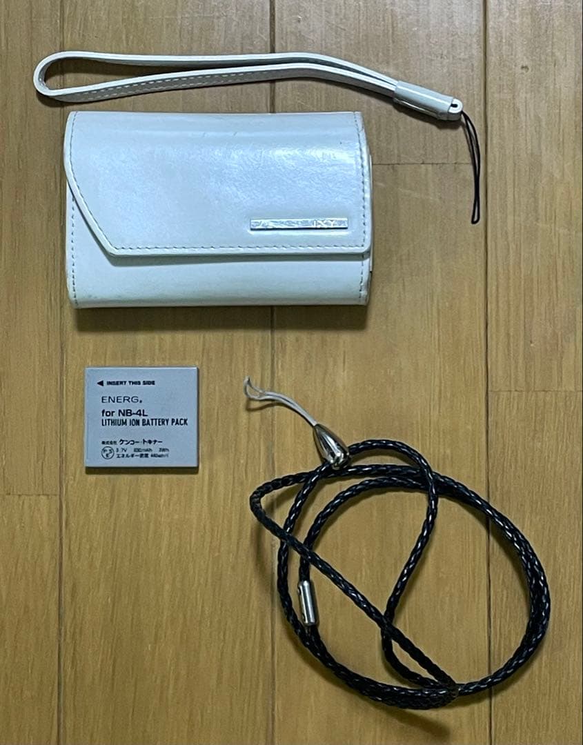 Canon IXY 600F パープル 本体と付属品★純正ケース長ストラップ付き