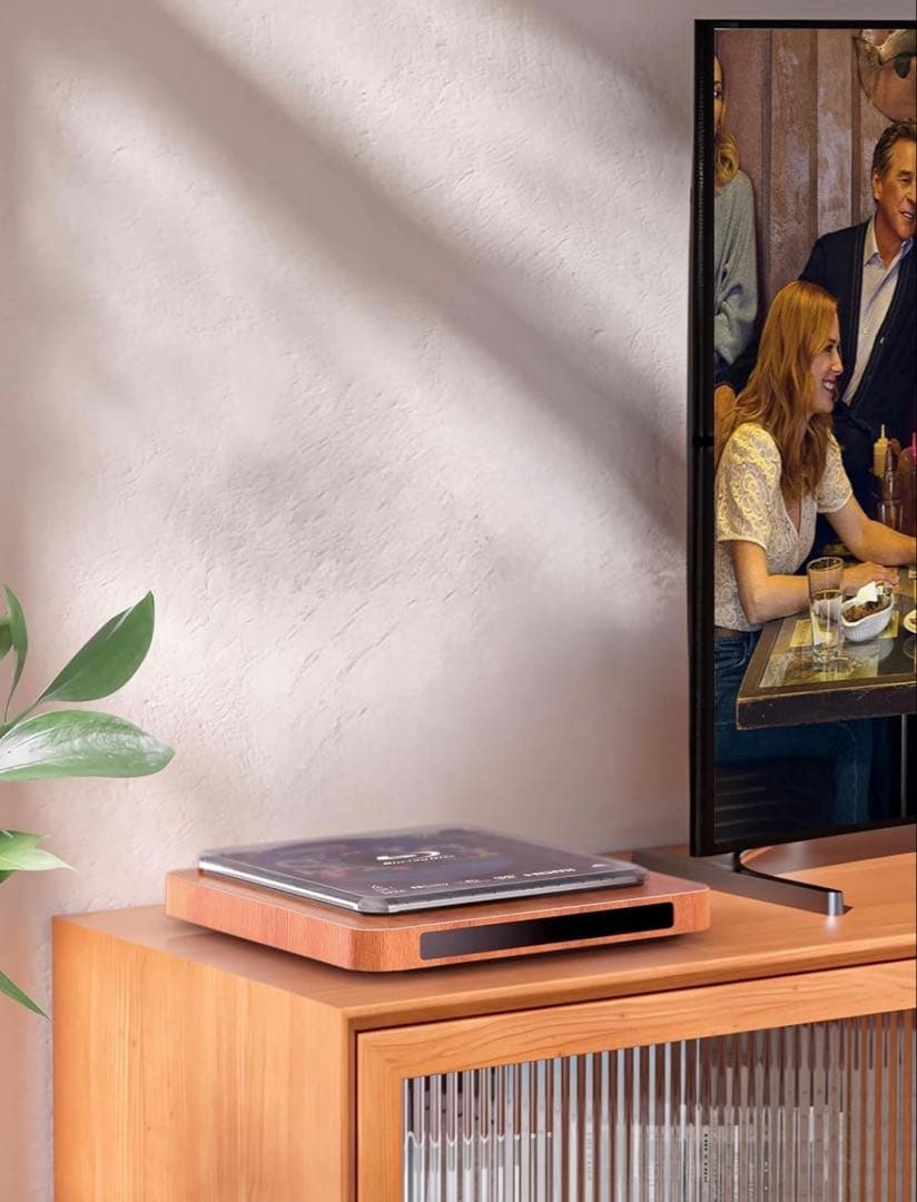 ポータブル Blu-rayプレーヤー 木目調