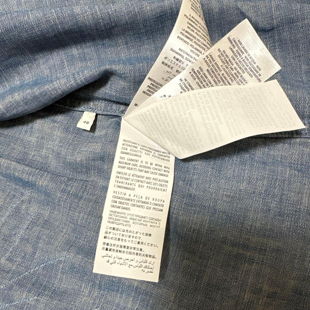 翔*太様 GUCCI タイガーバッグ刺繍　デニム長袖シャツ