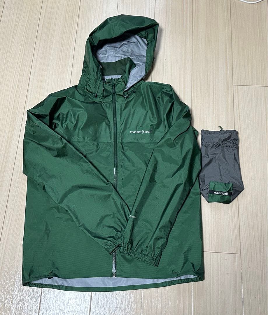 モンベル　ストームクルーザー　デタッチャブルフード　ゴアテックス　緑 L