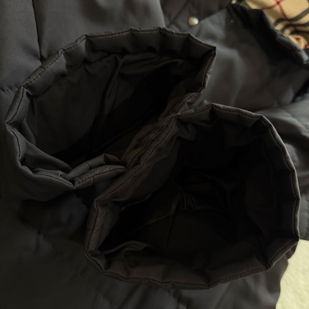 バーバリーロンドン　キルティングジャケット　ノバチェック　メッシュ　3L　黒