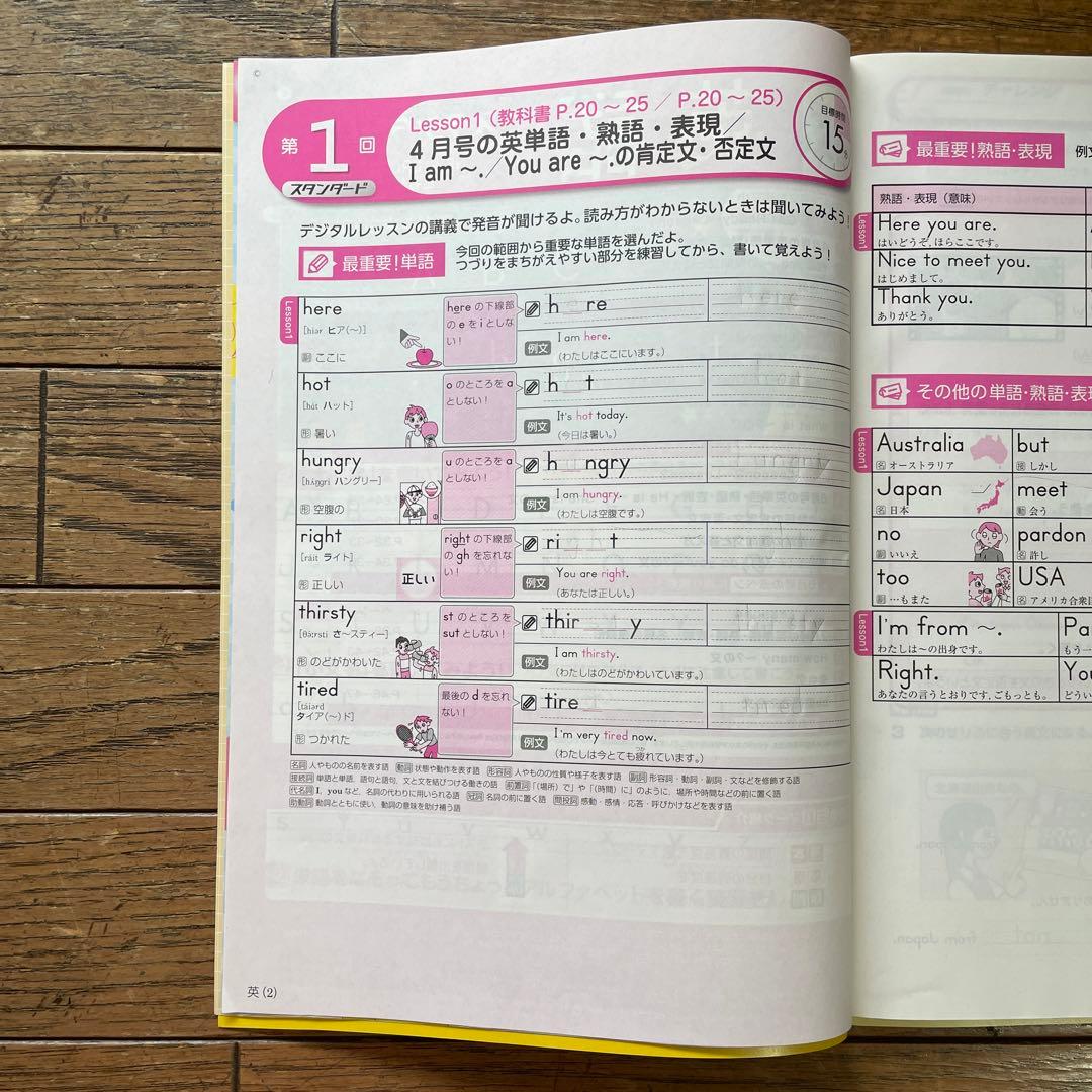 『kou』 電子機器付　進研ゼミ中学講座　中1 参考書・問題集セット