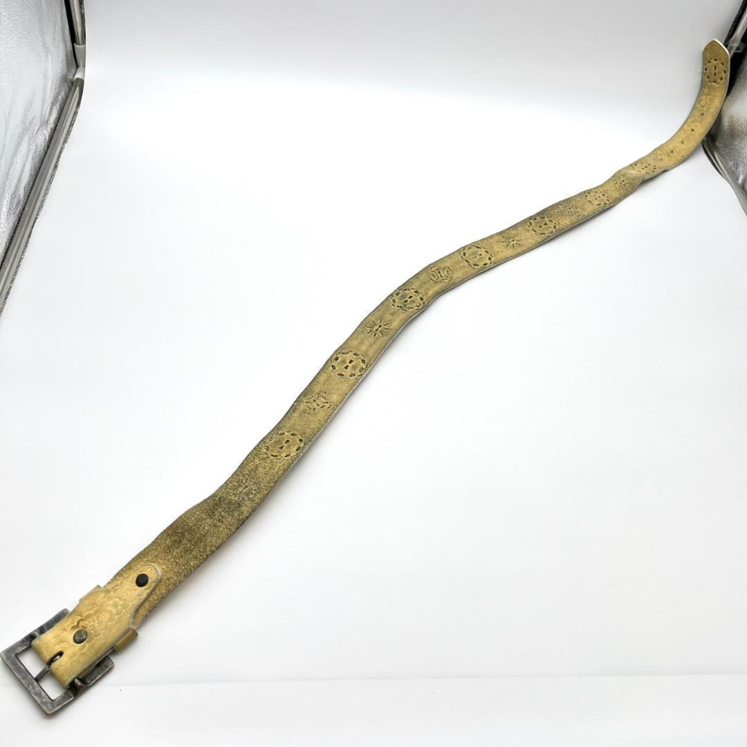 HTC エイチティーシ ベルト ビジュー スタッズ 装飾 レザー ロゴ金具