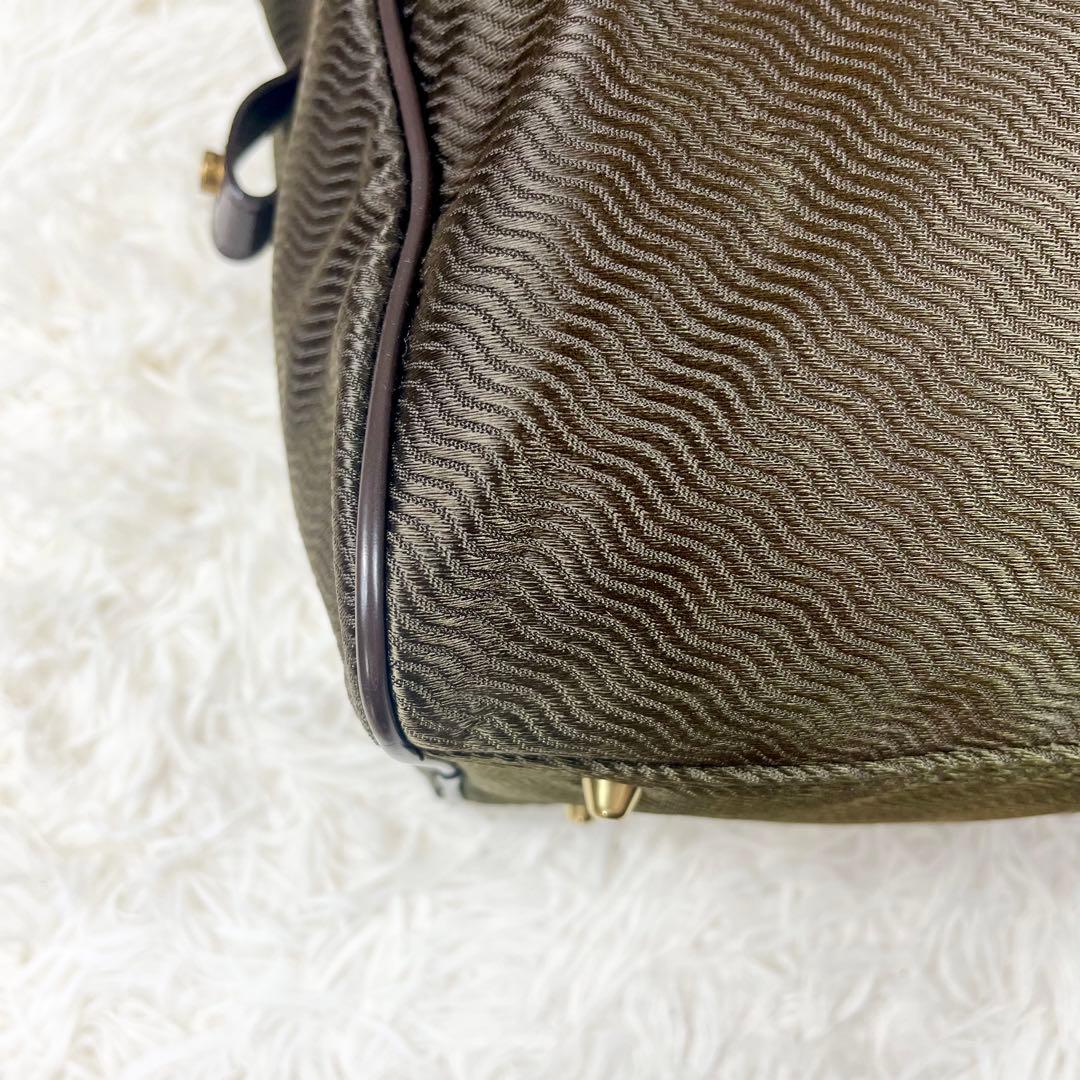 BALENCIAGA バレンシアガ　ボストンバッグ　ナイロン　グリーン