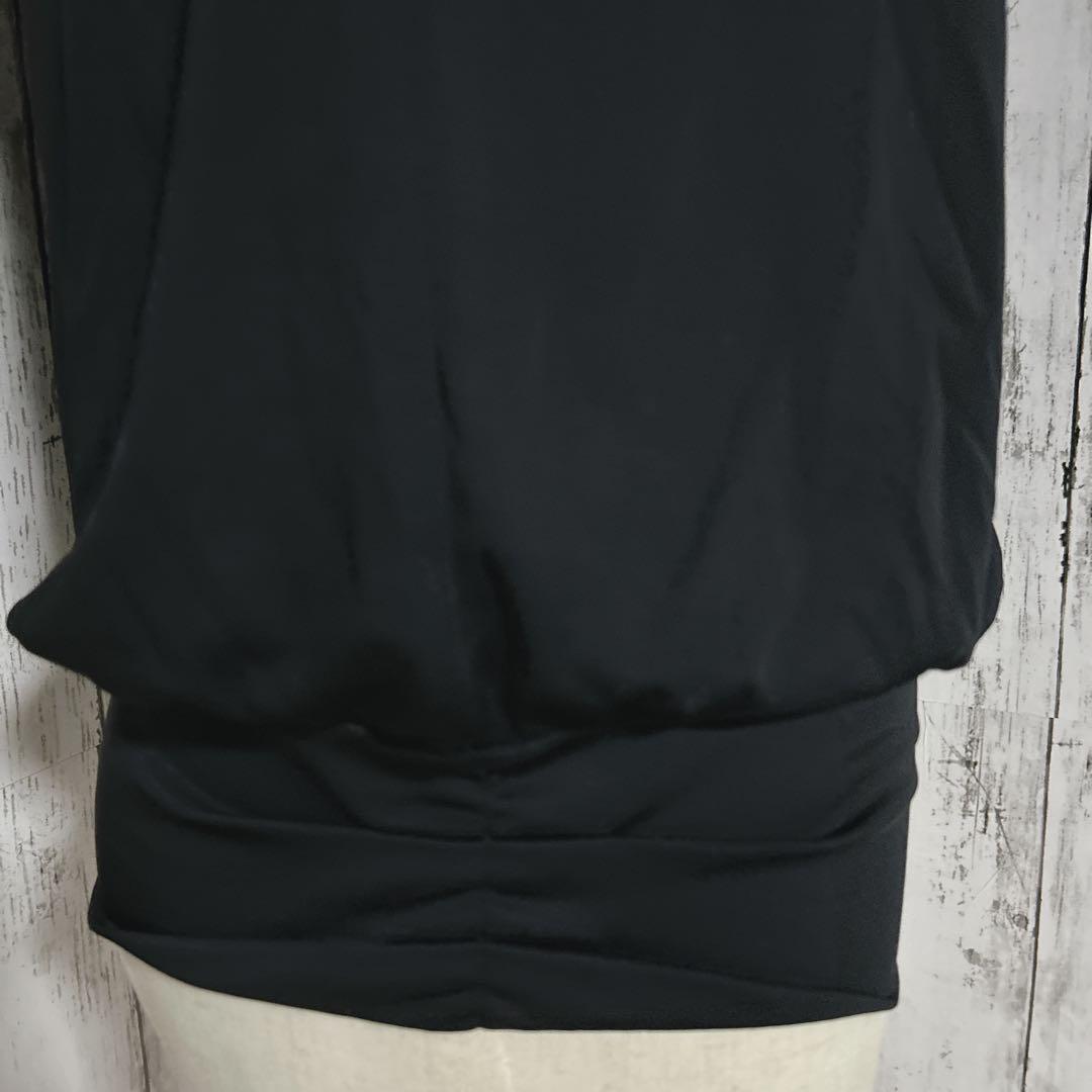 美品【ピンキーアンドダイアン】ビジュー付ハイネックノースリーブブラウス　とろみ