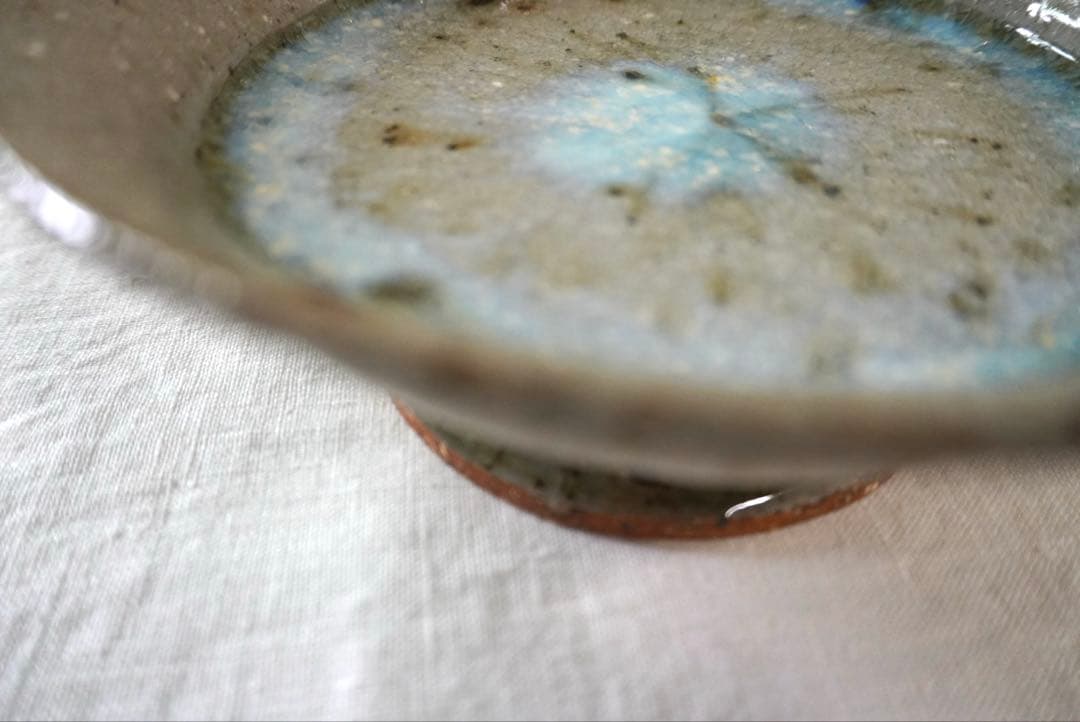 宮城陶器_ 宮城正幸 脚付き 青磁釉　お皿