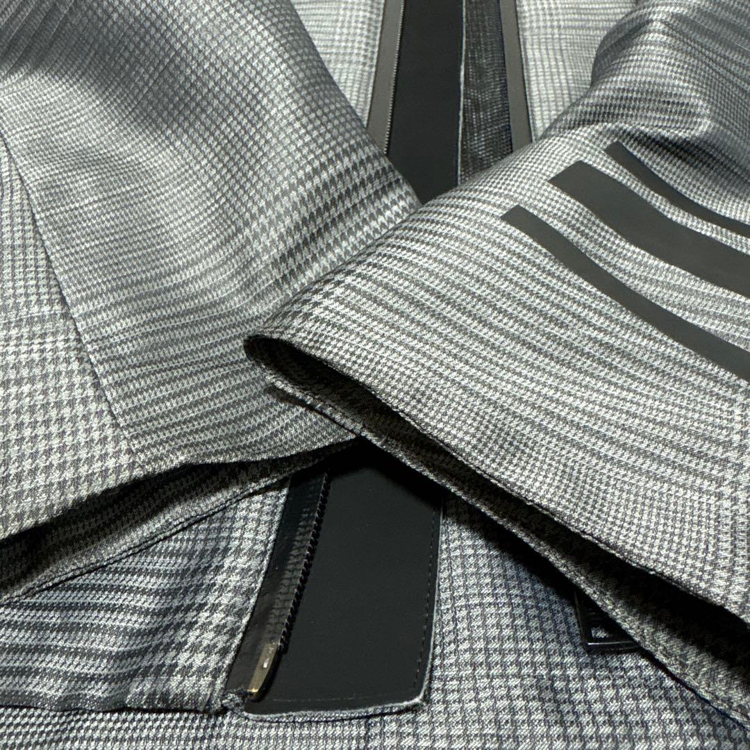 BLACK LABEL ブラックレーベル　ブルゾン フード付　グレーチェック