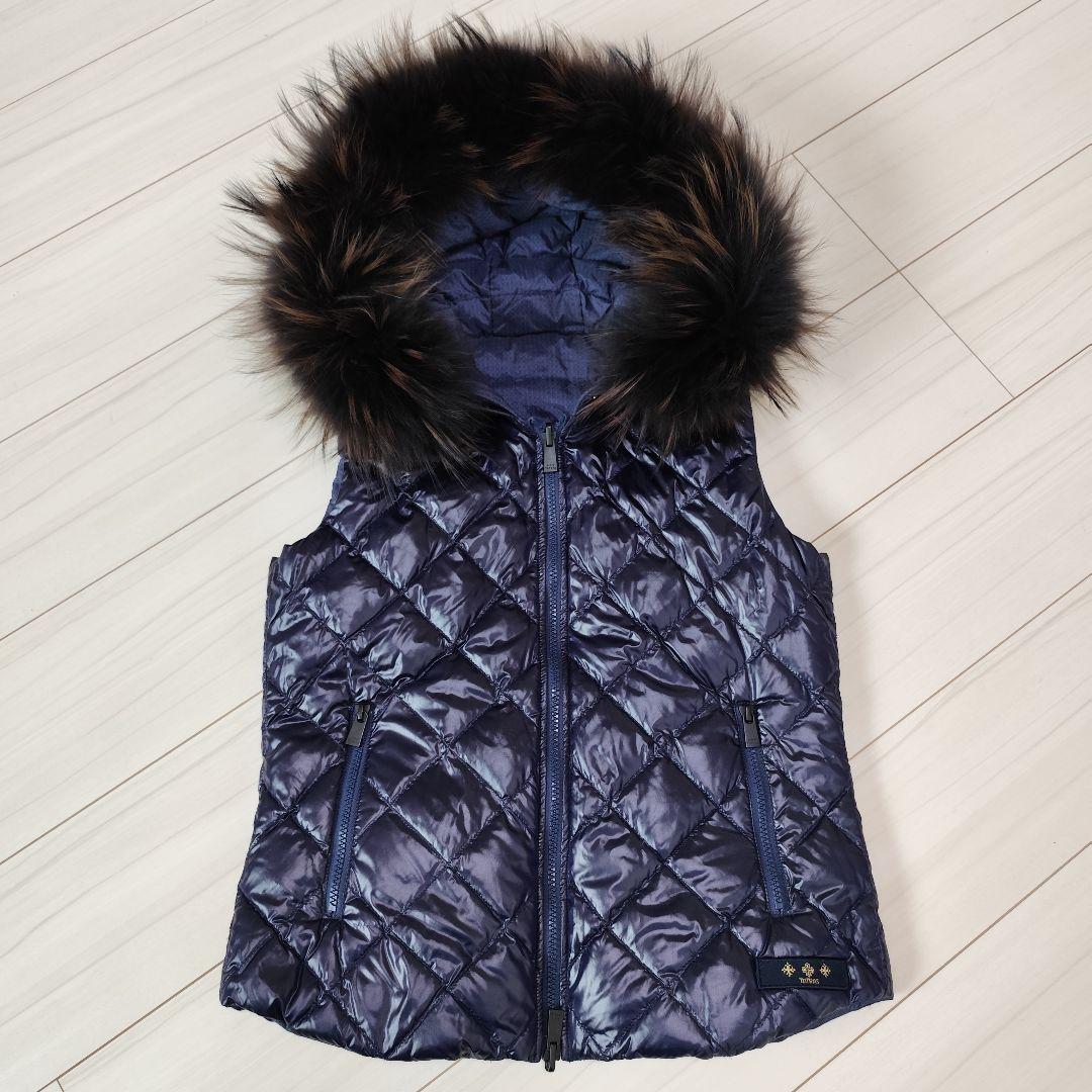 た*う様 美品 TATRAS ファー付リバーシブル キルティング ダウンベスト