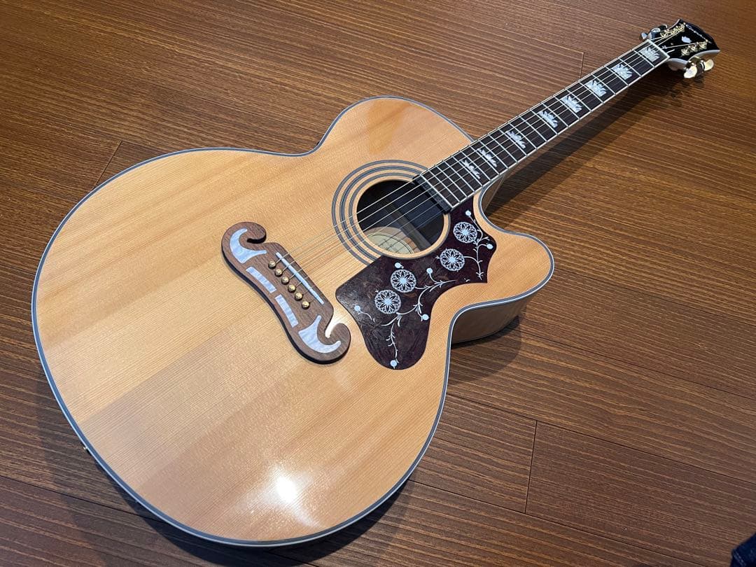 【美品】EPIPHONE EJ-200SCE/N ダブルピックアップ搭載