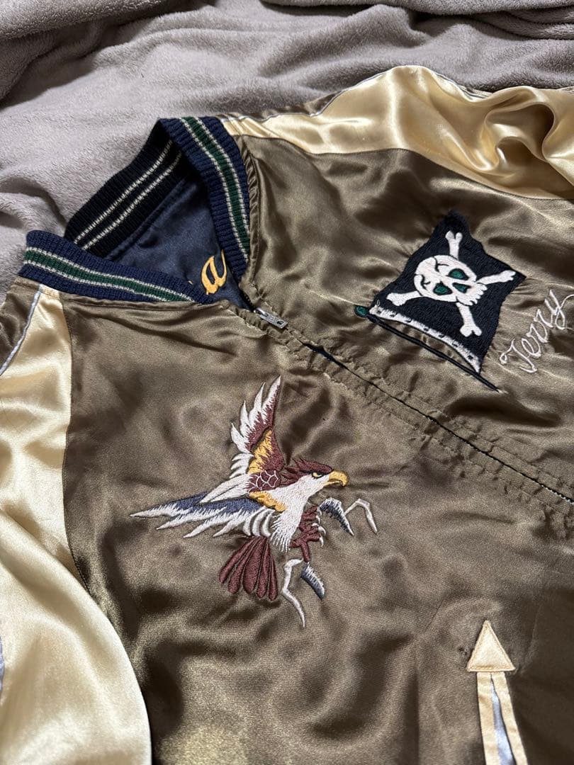 ２面用 テーラー東洋 龍 富士山 地図 日本限定 スカジャン vintage