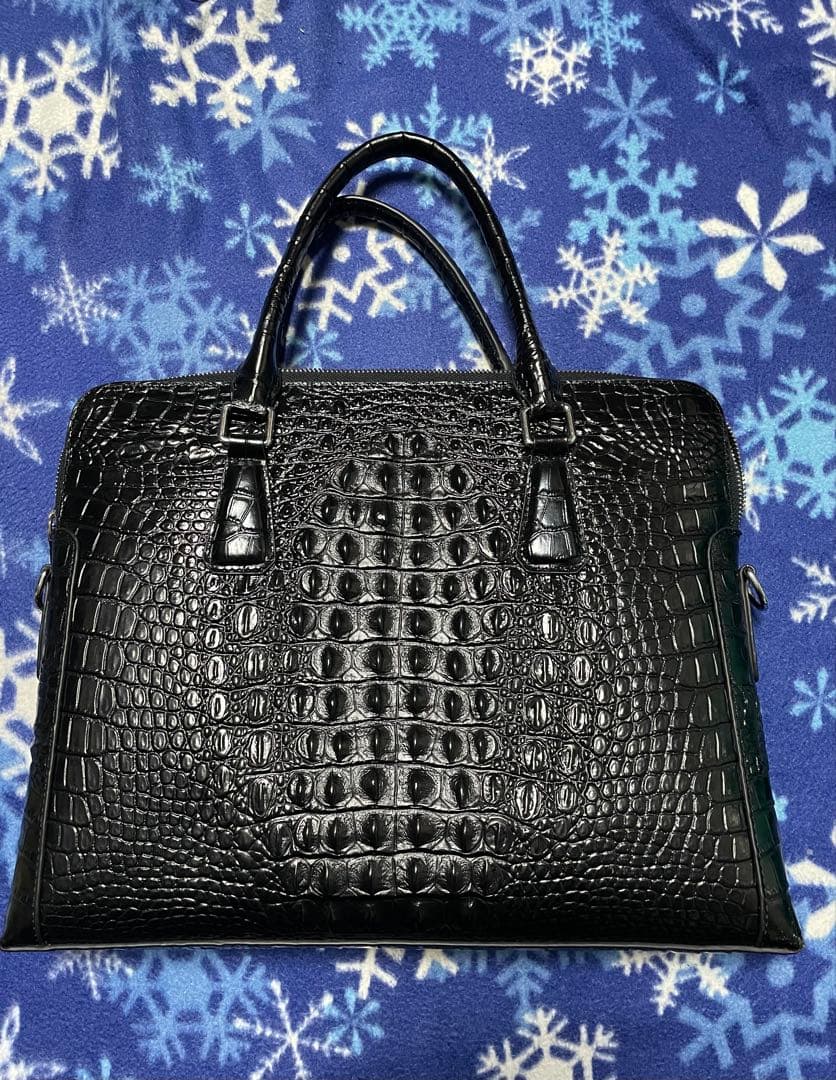 ブラック クロコダイル　トートバッグ
