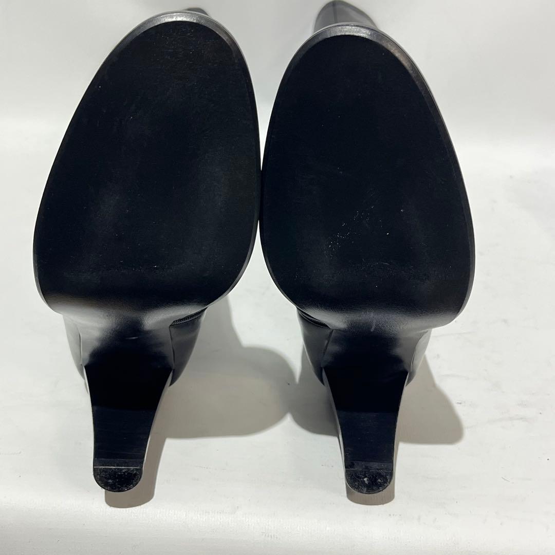 新品　DIANA ダイアナ ロングブーツ サイドジップ ブラック　ダブルベルト