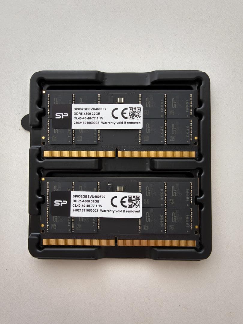 SP 64GB(32GB*2枚) DDR5-4800 SODIMM メモリ