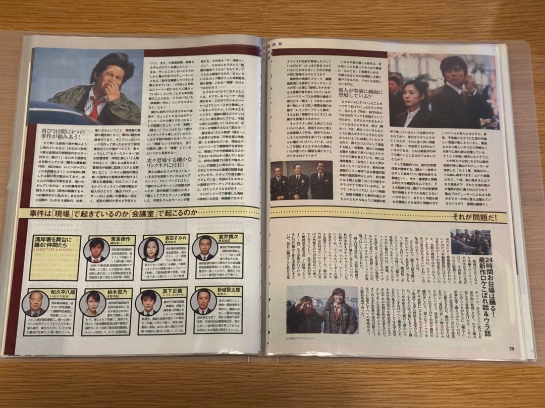 ま*も様 織田裕二 踊る大捜査線2 切抜 クリアファイル