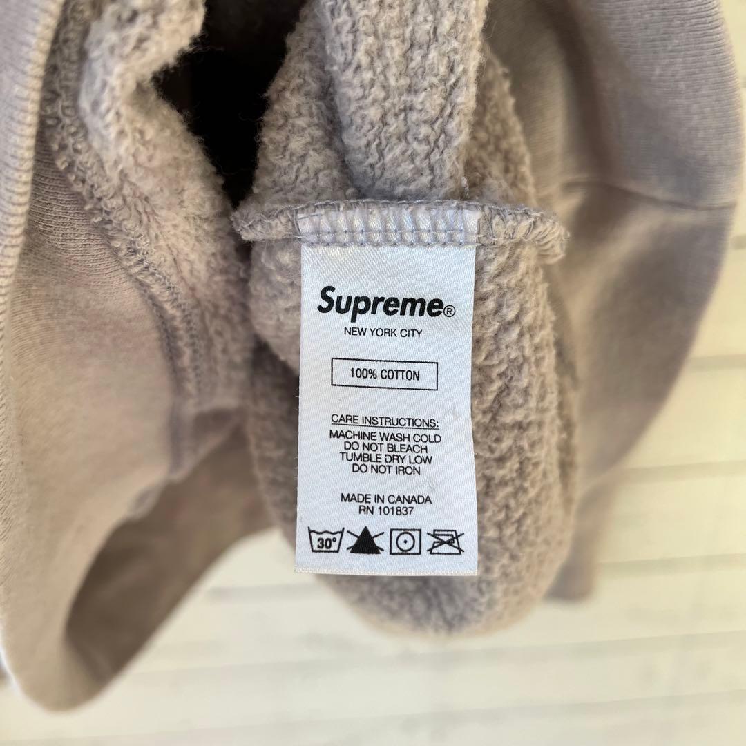【XXL相当】シュプリームスウェット【グレー】ワンポイントロゴ⭐︎トレーナー
