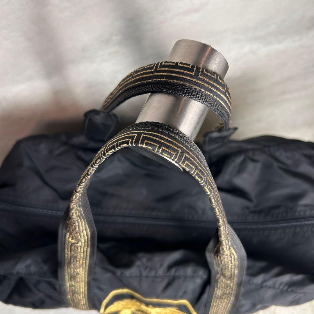 【希少】VERSACE 90s メデューサ ナイロン ボストンバッグ ブラック