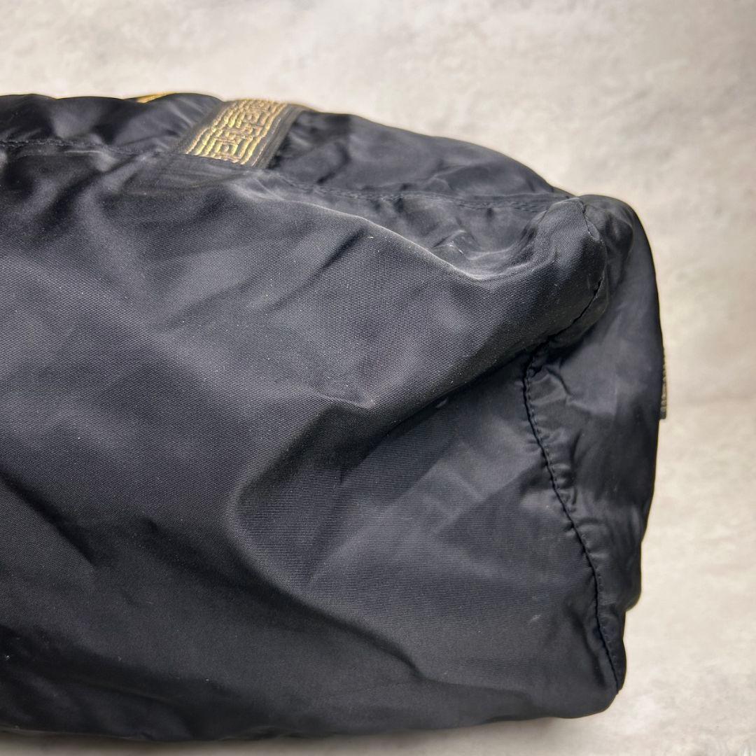 【希少】VERSACE 90s メデューサ ナイロン ボストンバッグ ブラック