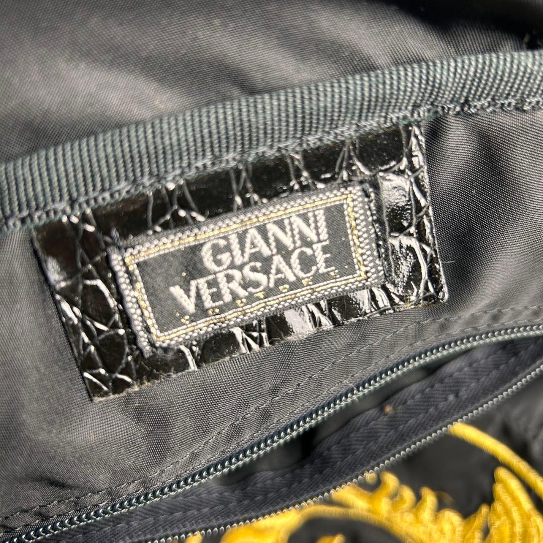 【希少】VERSACE 90s メデューサ ナイロン ボストンバッグ ブラック