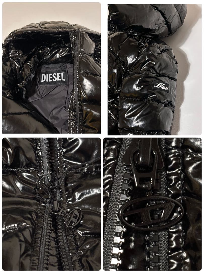 kana様用 新品 DIESEL シャイニー 中綿ジャケット 黒 Y2K