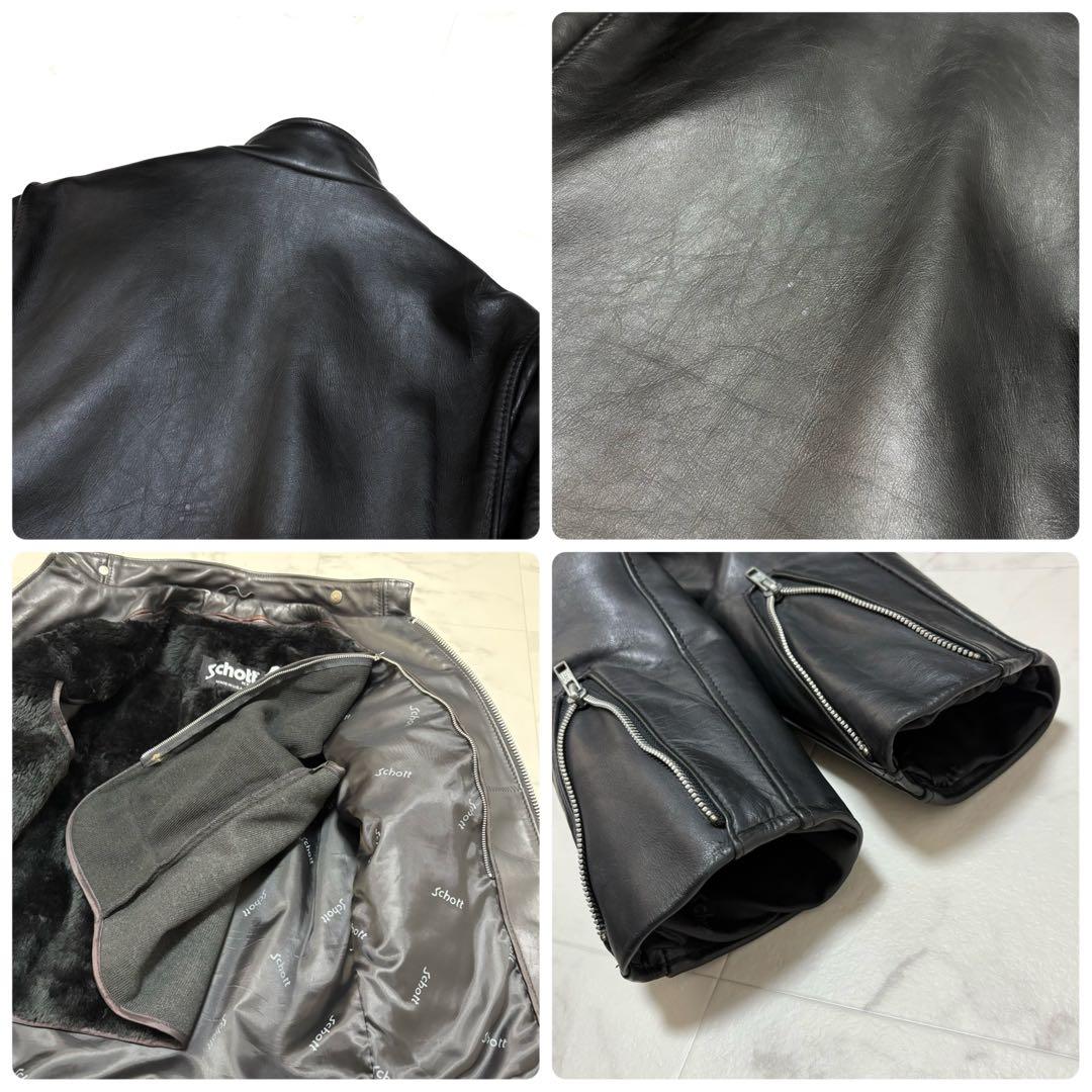 Schott ショット 641 シングルライダースジャケット 36 ボア付き