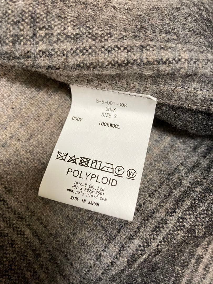 h*k様 POLYPLOID ウールシャツジャケット シャドーチェック 24AW