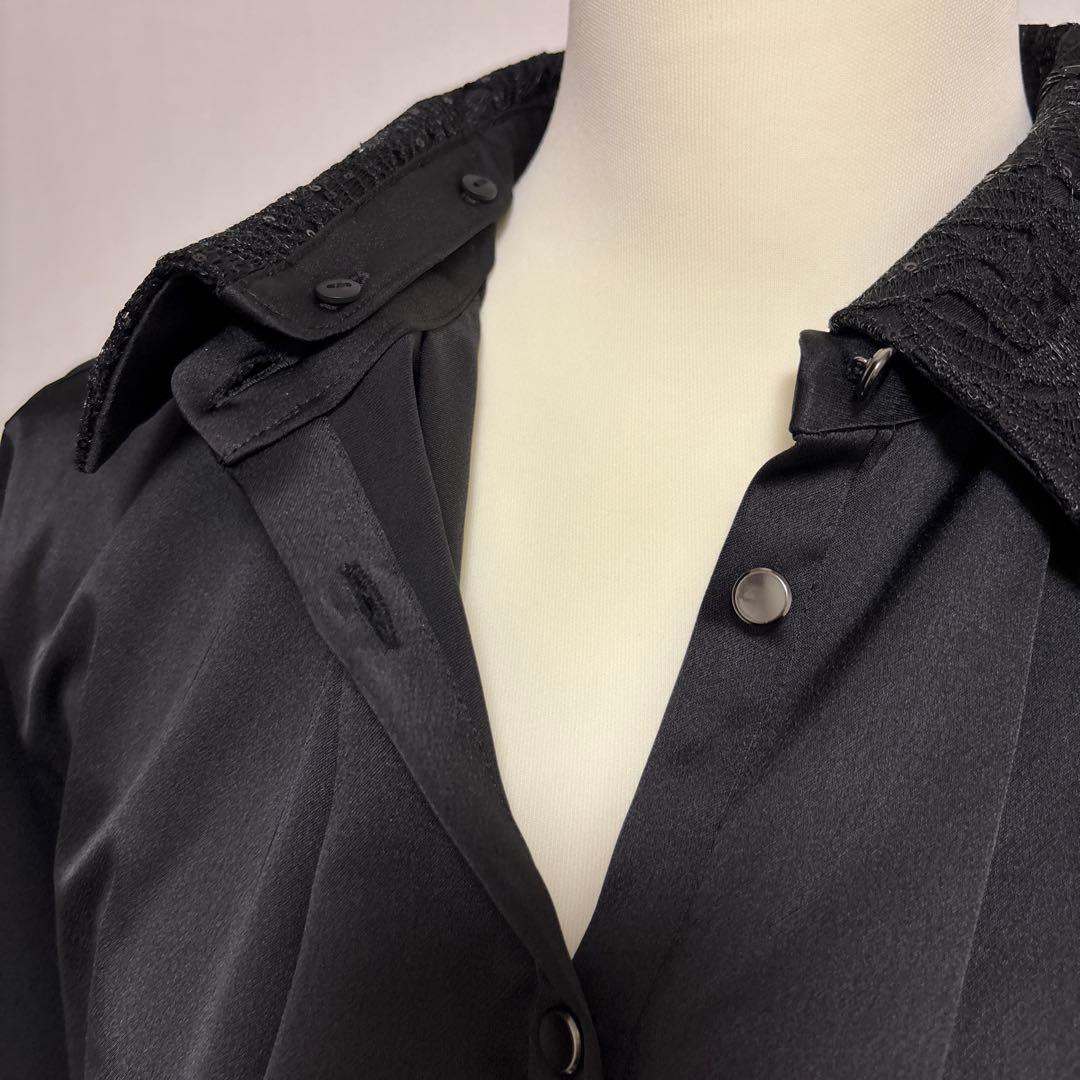 モラビトスペル　黒色ブラウス（襟レース）　タグ付新品未使用　2025冬購入品