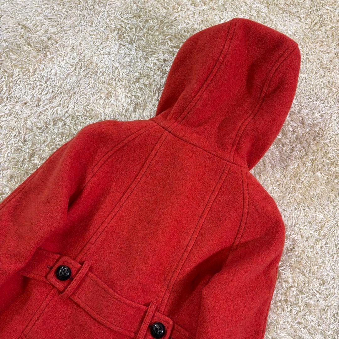 バーバリーロンドン　ブルーレーベル　ノバチェック　フード　ダッフルコート　36