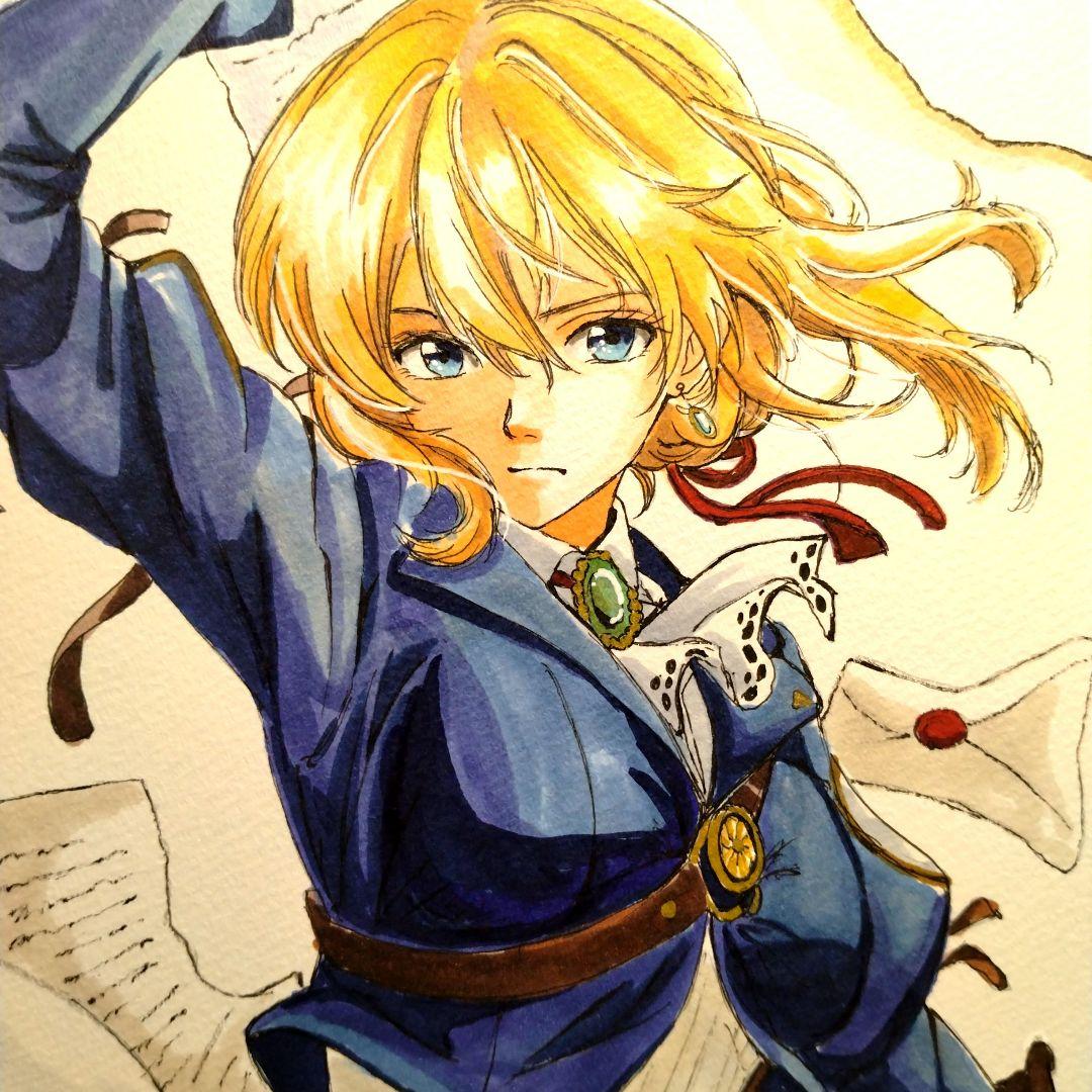 海*ん様 海老さんページ　手描きイラストA4