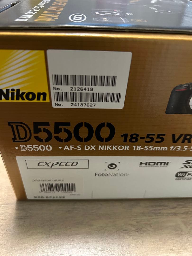 Nikon D5500 ニコン　カメラ　シャッター回数2129