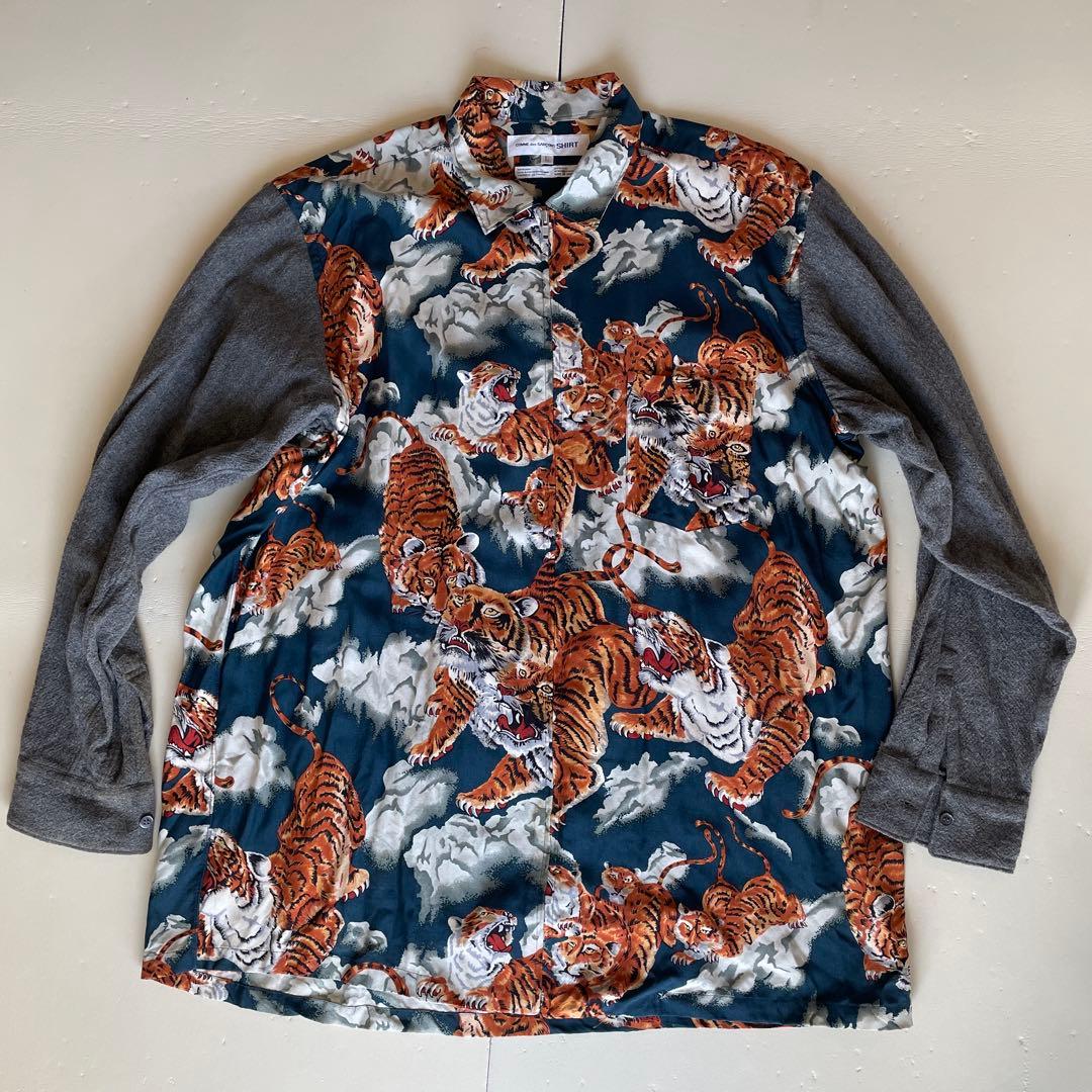 COMME des GARÇONS SHIRT トラ柄長袖シャツ L