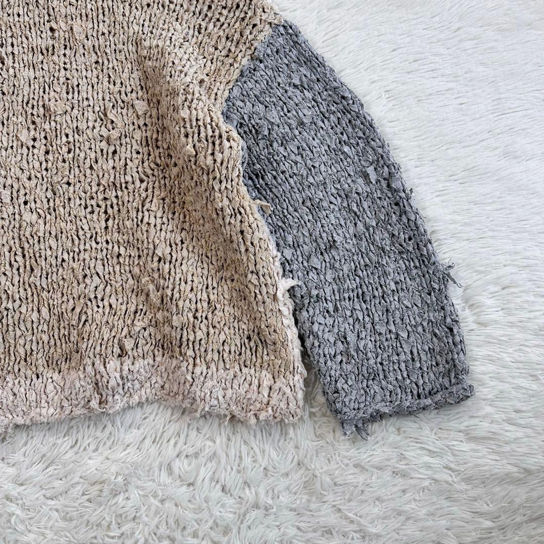 NuGgETS 再構築 ニット プルオーバー ざっくり 厚手トップス コットン