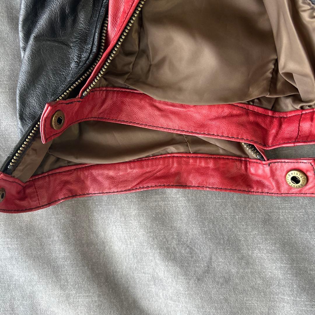 Belstff レザーライダースジャケット 黒 　S