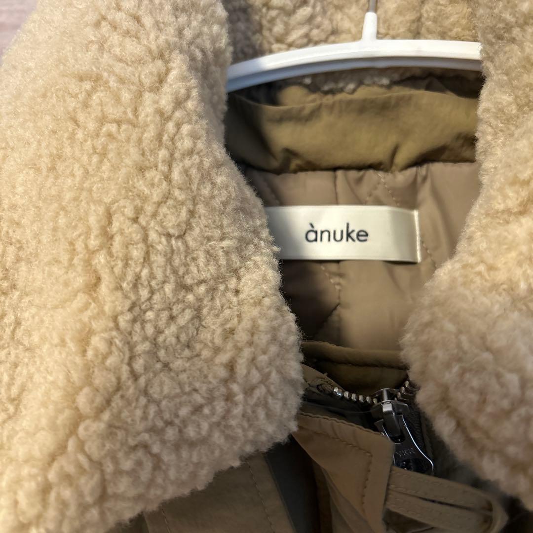 anuke 25AW Boacollar Padding Coat ベージュ38
