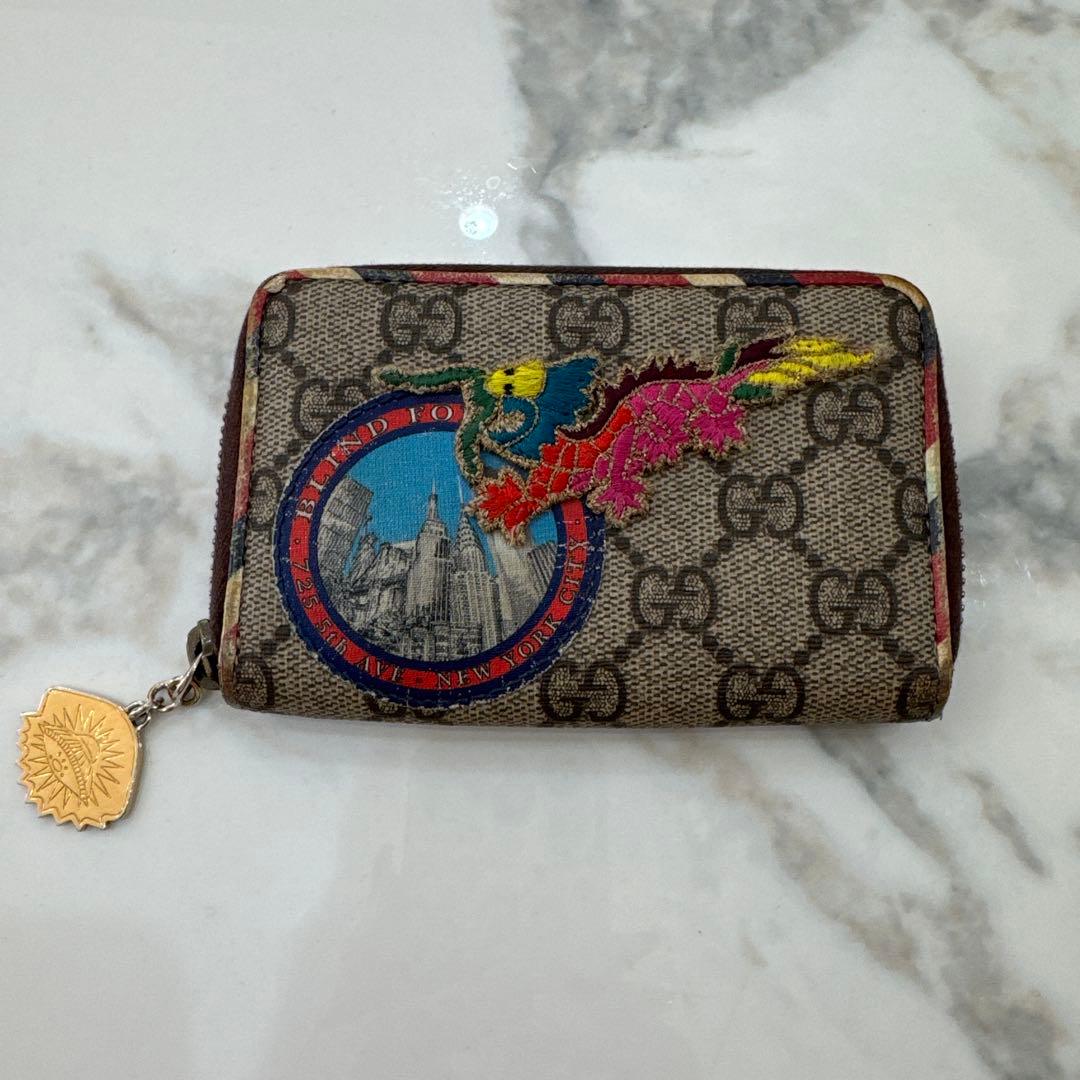 GUCCI スプリームクーリエ.小銭入れ.ラウンドファスナー
