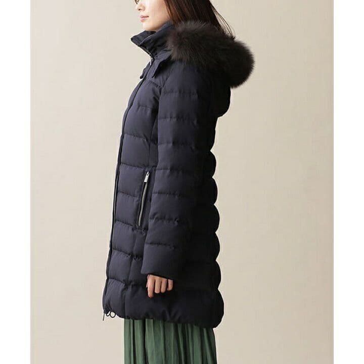 【nano・universe】西川ダウンコート ネイビー ファー取り外し可能