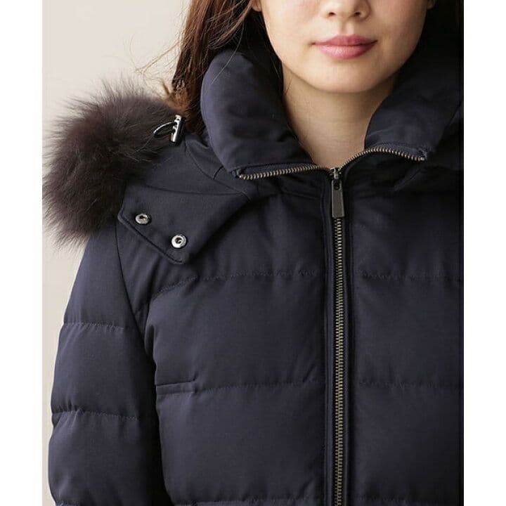 【nano・universe】西川ダウンコート ネイビー ファー取り外し可能