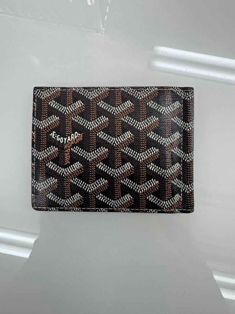 美品　GYOARD ゴヤール　マネークリップサン・トマ ブラック×ブラウン