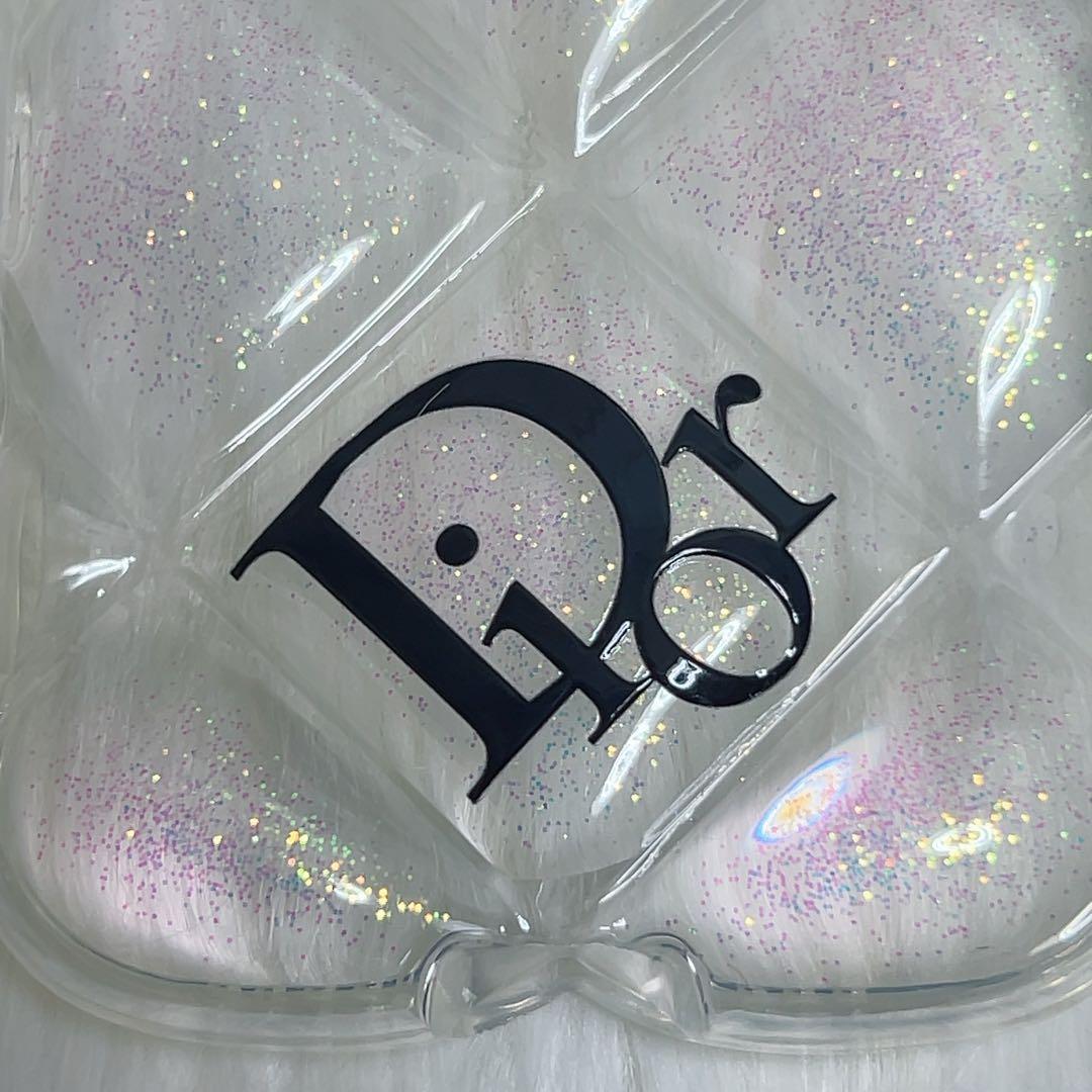 Dior クリアラメ入り キルティング iPhone16ケース