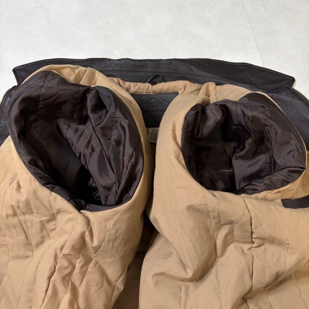 【美品】ST. JOHN'S BAY 本革 レザージャケット a2 茶色 XL