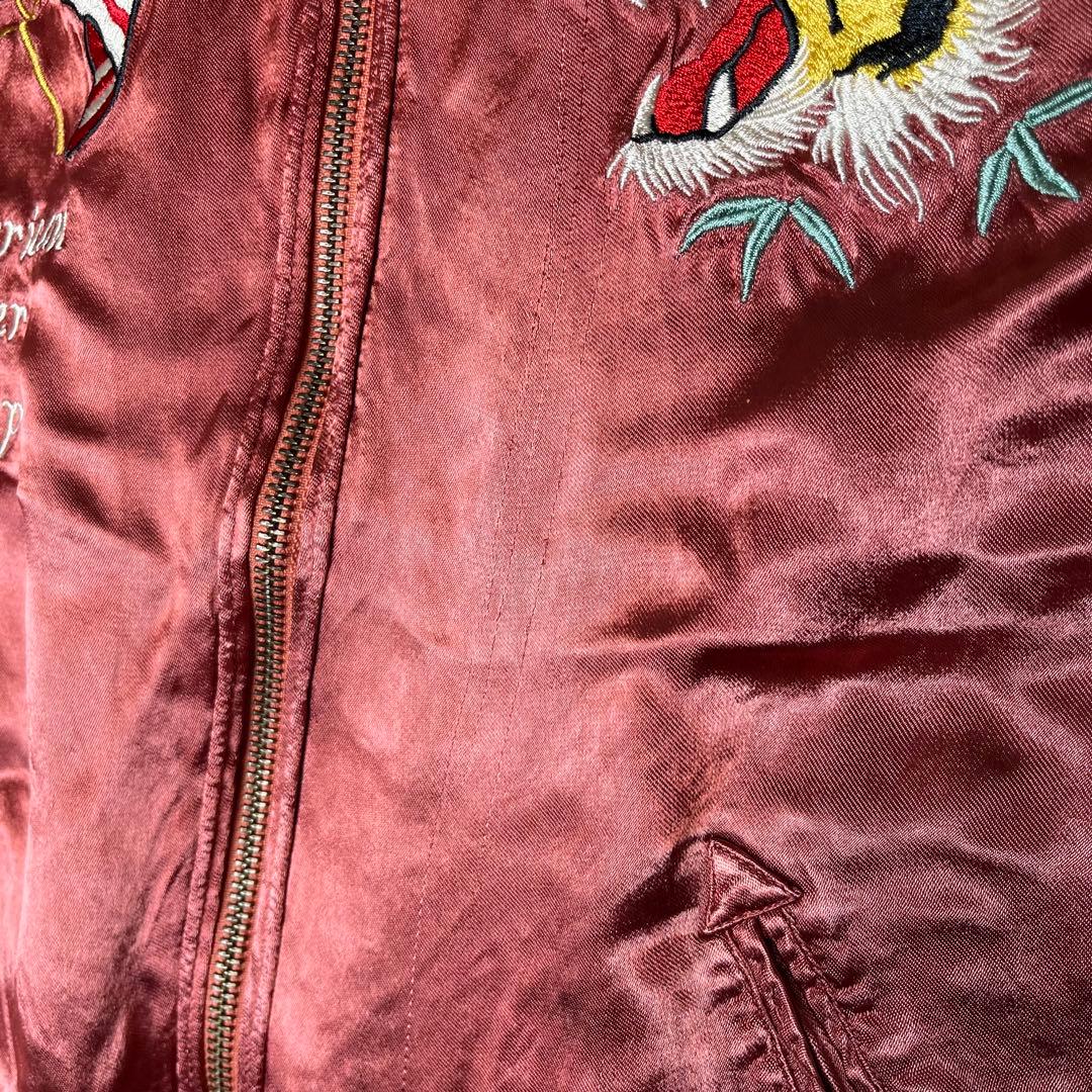 AVIREX スカジャン フライングタイガー リバーシブル ピンク ブラック L