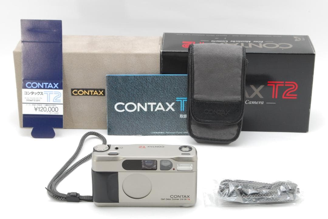 【美品 箱＆ケース付き】コンタックス Contax T2 シルバー